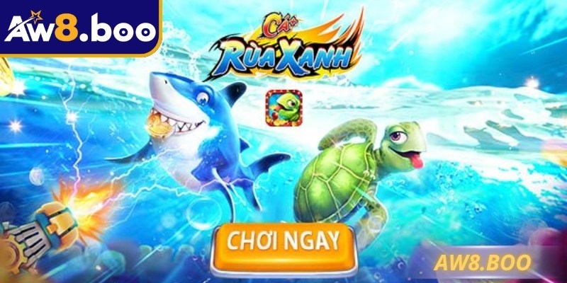 Bắn Cá Rùa Xanh Trải Nghiệm Giải Trí Hấp Dẫn Tại AW8 1 Giao diện bắn cá Rùa xanh hiển thị sinh động với các mục tiêu đa dạng