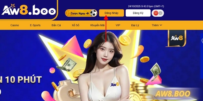 Đăng Nhập AW8 Hiệu Quả Cho Mọi Thiết Bị Và Nền Tảng 1 Giao diện đăng nhập AW8 trực quan và dễ thao tác